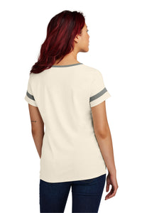 Sport-Tek Women's Halftime Notch Neck Tee LST6041 - Ecru/ Vintage Heather Back