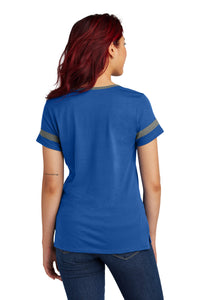 Sport-Tek Women's Halftime Notch Neck Tee LST6041 - True Royal/ Vintage Heather Back