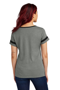 Sport-Tek Women's Halftime Notch Neck Tee LST6041 - Vintage Heather/ Black Back
