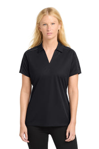 Sport-Tek Women's Micropique Sport-Wick Piped Polo - Black/ Iron Grey