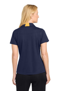 Sport-Tek Women's Side Blocked Micropique Sport-Wick Polo - True Navy/ Gold Back