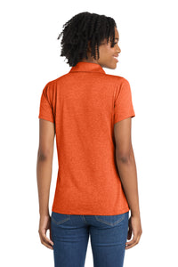 Sport-Tek Women's Heather Contender Polo - Deep Orange Heather Back