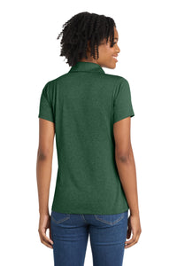 Sport-Tek Women's Heather Contender Polo - Forest Green Heather Back