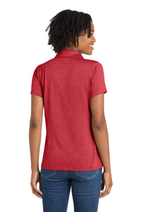 Sport-Tek Women's Heather Contender Polo - Scarlet Heather Back