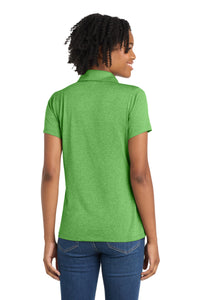 Sport-Tek Women's Heather Contender Polo - Turf Green Heather Back