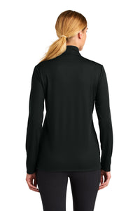 Sport-Tek Women's Micropique Sport-Wick 1/4-Zip LST672 - Black Back