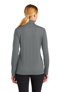 Sport-Tek Women's Micropique Sport-Wick 1/4-Zip LST672 - Grey Concrete Back