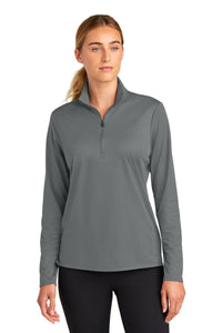 Sport-Tek Women's Micropique Sport-Wick 1/4-Zip LST672 - Grey Concrete