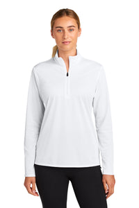 Sport-Tek Women's Micropique Sport-Wick 1/4-Zip LST672 - White