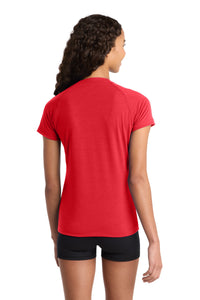 Sport-Tek Women's Ultimate Performance V-Neck - True Red Back
