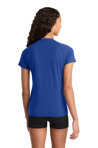 Sport-Tek Women's Ultimate Performance V-Neck - True Royal Back