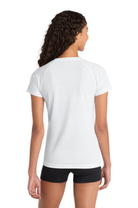 Sport-Tek Women's Ultimate Performance V-Neck - White Back