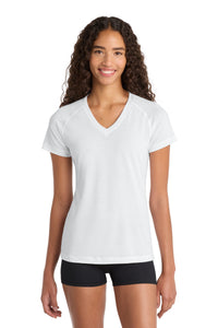 Sport-Tek Women's Ultimate Performance V-Neck - White