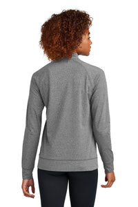 Sport-Tek Women's Sport-Wick Stretch Full-Zip Cadet Jacket LST857 - Charcoal Grey Heather Back