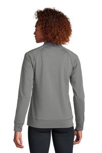 Sport-Tek Women's Sport-Wick Stretch Full-Zip Cadet Jacket LST857 - Charcoal Grey Back