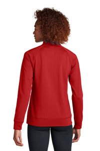 Sport-Tek Women's Sport-Wick Stretch Full-Zip Cadet Jacket LST857 - Deep Red Back