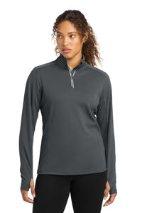 Sport-Tek Women's Sport-Wick Textured 1/4-Zip Pullover - Iron Grey