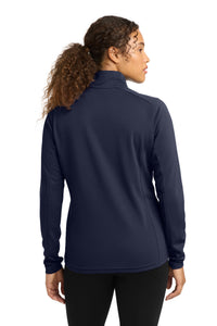 Sport-Tek Women's Sport-Wick Textured 1/4-Zip Pullover - True Navy Back