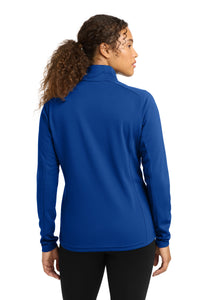 Sport-Tek Women's Sport-Wick Textured 1/4-Zip Pullover - True Royal Back