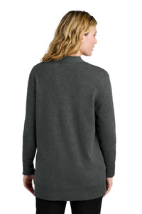 Port Authority Women's Easy Care Open-Front Cardigan Sweater LSW2890 - Charcoal Heather Back