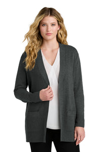Port Authority Women's Easy Care Open-Front Cardigan Sweater LSW2890 - Charcoal Heather