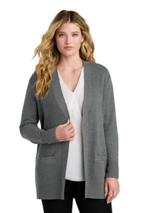 Port Authority Women's Easy Care Open-Front Cardigan Sweater LSW2890 - Medium Heather Grey