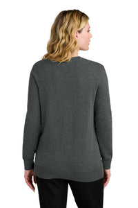 Port Authority Women's Easy Care Button-Up Cardigan Sweater LSW4150 - Charcoal Heather Back