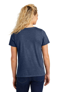 Volunteer Knitwear Women's Daily V-Neck Tee LVL45V - Heather Navy Back