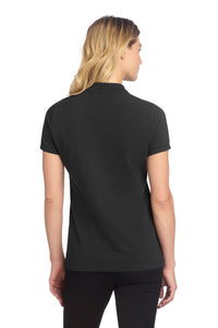 Mercer+Mettle Women's Stretch Heavyweight Pique Polo MM1001 - Deep Black Back