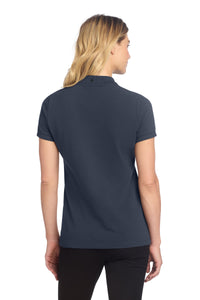 Mercer+Mettle Women's Stretch Heavyweight Pique Polo MM1001 - Night Navy Back