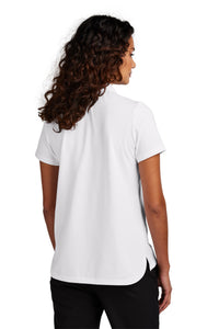 Mercer+Mettle Women's Stretch Pique Polo MM1005 - White Back