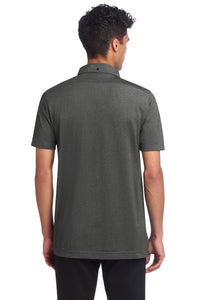 Mercer+Mettle Stretch Pique Full-Button Polo MM1006 - Anchor Grey Heather Back