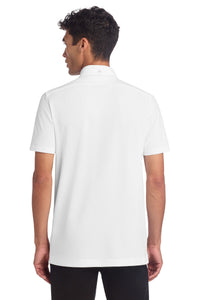 Mercer+Mettle Stretch Pique Full-Button Polo MM1006 - White Back
