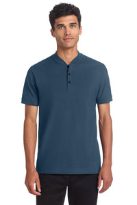 Mercer+Mettle Stretch Pique Henley MM1008 - Insignia Blue