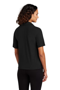 Mercer+Mettle Women's Stretch Jersey Polo MM1015 - Deep Black Back