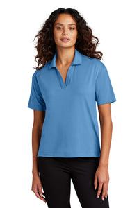 Mercer+Mettle Women's Stretch Jersey Polo MM1015 - Parisian Blue