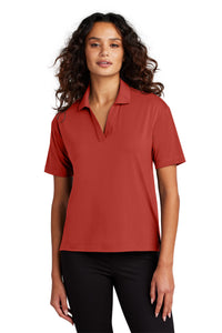 Mercer+Mettle Women's Stretch Jersey Polo MM1015 - Terracotta