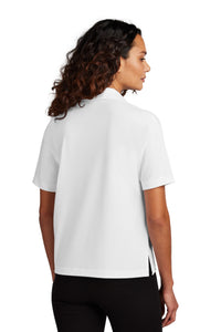 Mercer+Mettle Women's Stretch Jersey Polo MM1015 - White Back