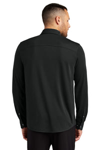 Mercer+Mettle Stretch Jersey Long Sleeve Shirt MM1018 - Deep Black Back