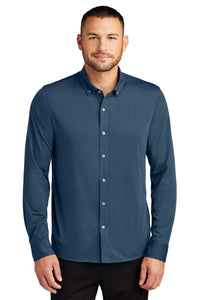 Mercer+Mettle Stretch Jersey Long Sleeve Shirt MM1018 - Insignia Blue