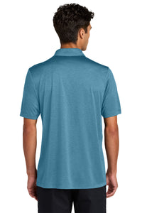 Mercer+Mettle Recharge Jersey Polo MM1020 - Harbor Blue Heather Back