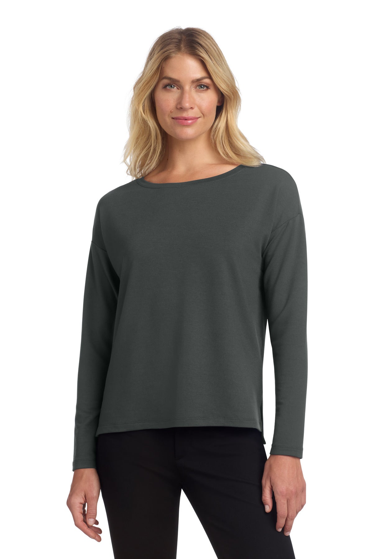 Mercer+Mettle Women's Stretch Drop Shoulder Pullover MM3013 - Anchor Grey