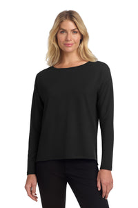Mercer+Mettle Women's Stretch Drop Shoulder Pullover MM3013 - Deep Black