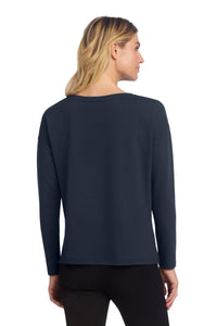 Mercer+Mettle Women's Stretch Drop Shoulder Pullover MM3013 - Night Navy Back