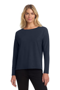 Mercer+Mettle Women's Stretch Drop Shoulder Pullover MM3013 - Night Navy