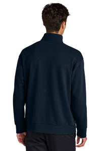 Mercer+Mettle Linear Texture 1/4-Zip MM3040 - Night Navy Back