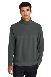 Mercer+Mettle Linear Texture 1/4-Zip MM3040 - Storm Grey