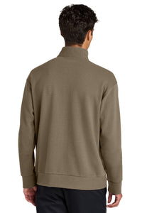 Mercer+Mettle Linear Texture 1/4-Zip MM3040 - Warm Taupe Back