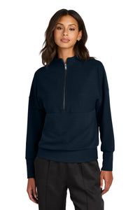 Mercer+Mettle Women's Linear Texture 1/4-Zip MM3041 - Night Navy