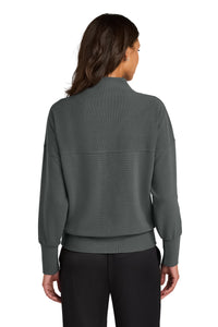 Mercer+Mettle Women's Linear Texture 1/4-Zip MM3041 - Storm Grey Back